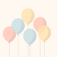 Ballonnen baby pastel