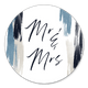 Sluitzegel Mr & Mrs blauw