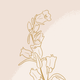 Lijnillustratie bloemen
