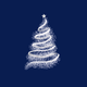Licht kerstboom blauw