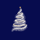 Licht kerstboom blauw goud
