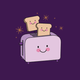 Toast nieuwjaar paars