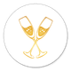 Sluitzegel champagneglazen goud fel