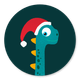 Sluitzegel dino kerst