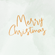 Merry Christmas waterverf groen