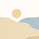 Minimalistische landschap jongen
