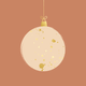 Kerstbal beige terra