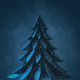 Kerstboom 3d blauw