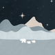 Landschap met ijsbeertjes kerst