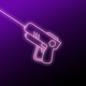 Neon laser gun meisje