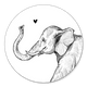 Sluitzegel olifant getekend