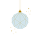 Papieren kerstbal blauw