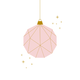 Papieren kerstbal roze