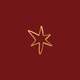 Inktster goud op rood