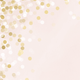 Gouden confetti rand roze