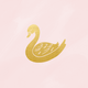 Zwaantje in goud op roze