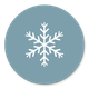 Sluitzegel sneeuwvlokje wit