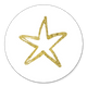 Sluitzegel ster goud glitter