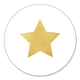 Sluitzegel ster goud op wit
