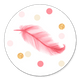Sluitzegel veertje confetti