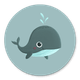 Sluitzegel walvis blauw