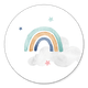 Sluitzegel regenboog wolkje meisje