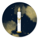 Advent witte kaars met blauw en goud