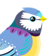 sluitzegel blauwe vogel
