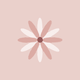 Grafisch bloem roze