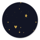 Kerst donkerblauw gouden spetters ster hart