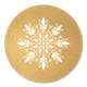 Sluitzegel sneeuwvlok wit goud