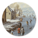Kerst kunst wintergezicht