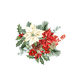 Trouwen kerstster en bloemen