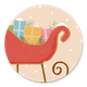 Kerst arreslee beige