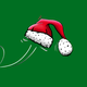 Kerstmuts op groen