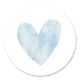 Waterverf hart groot - blauw