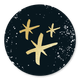 Kerst - sterren goud blauw sneeuw