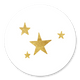 Sterretjes klein - goud op wit