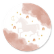 Unicorn op roze waterverf