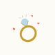 Doodle trouwen verlovingsring