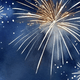 Geschilderd vuurwerk blauw
