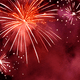 Geschilderd vuurwerk rood