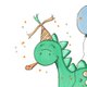 Sluitzegel kinderfeestje Dinosaurus