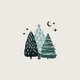 Kerstboompjes groen