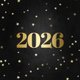 Krijtbord met gouden 2026