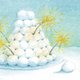 Sneeuwballentoren met sterretjes