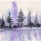 23788 sluitzegel Kerst aquarel paars
