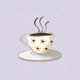 Sluitsticker high tea met kopje thee