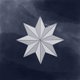 Witte ster donkerblauw