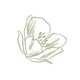 Trouwen - lijnillustratie bloem